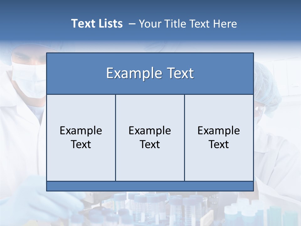 Clinic White Microscope PowerPoint Template