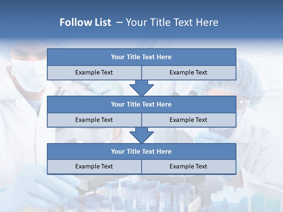 Clinic White Microscope PowerPoint Template