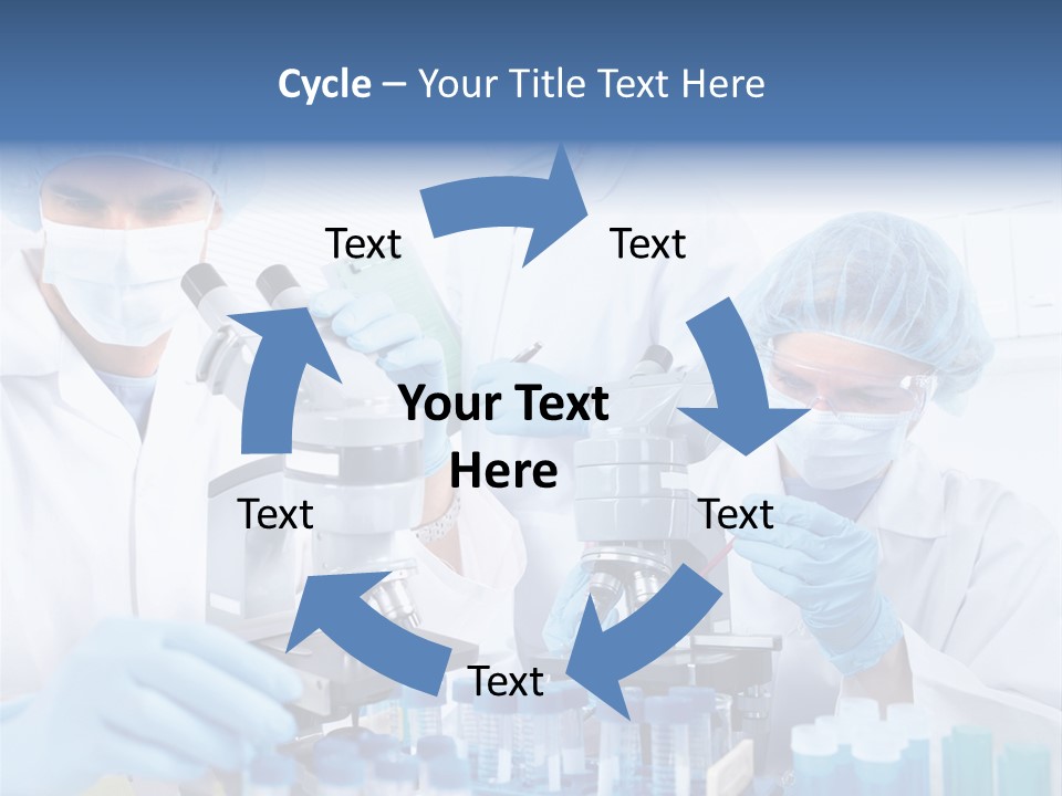 Clinic White Microscope PowerPoint Template