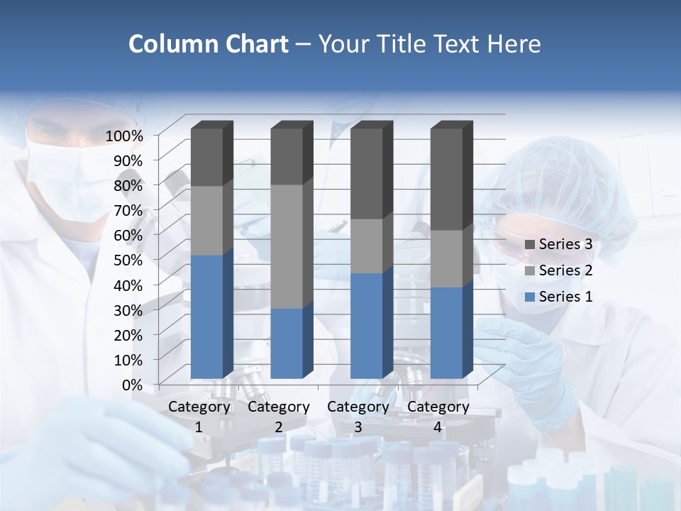 Clinic White Microscope PowerPoint Template