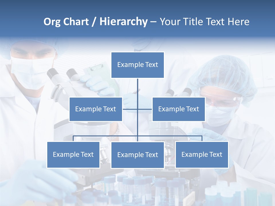 Clinic White Microscope PowerPoint Template