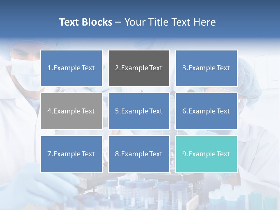 Clinic White Microscope PowerPoint Template