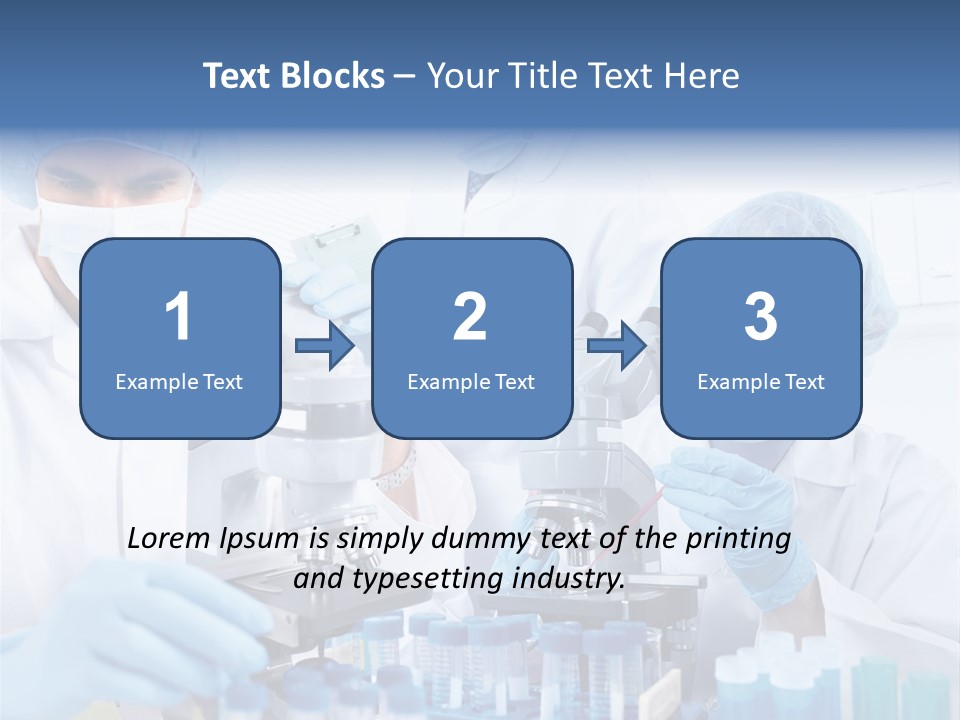 Clinic White Microscope PowerPoint Template