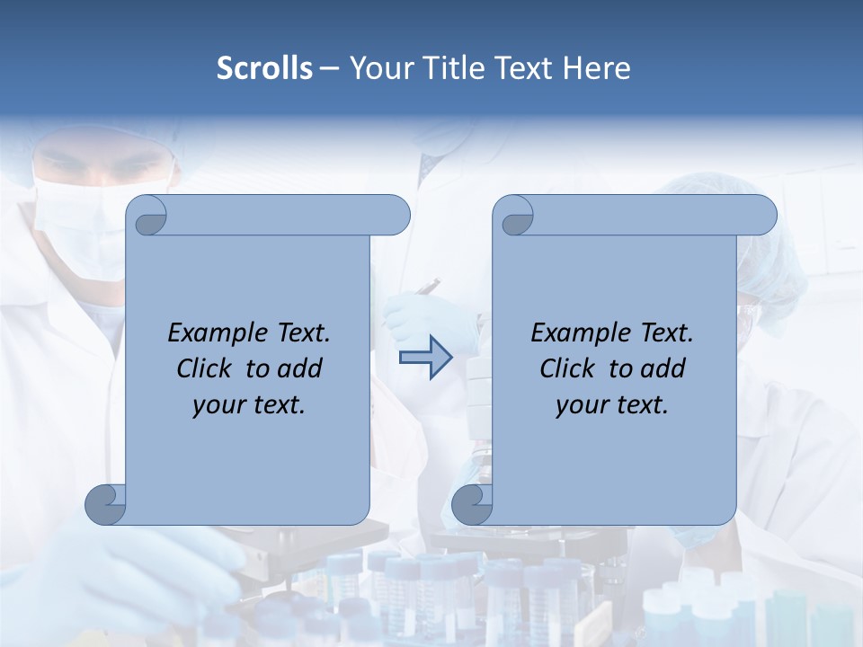 Clinic White Microscope PowerPoint Template