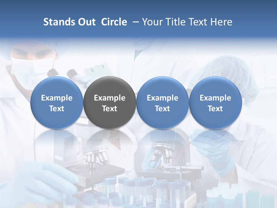 Clinic White Microscope PowerPoint Template