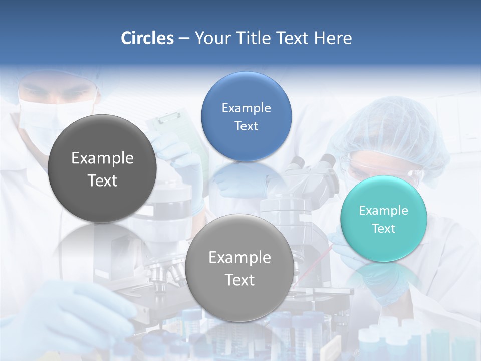 Clinic White Microscope PowerPoint Template