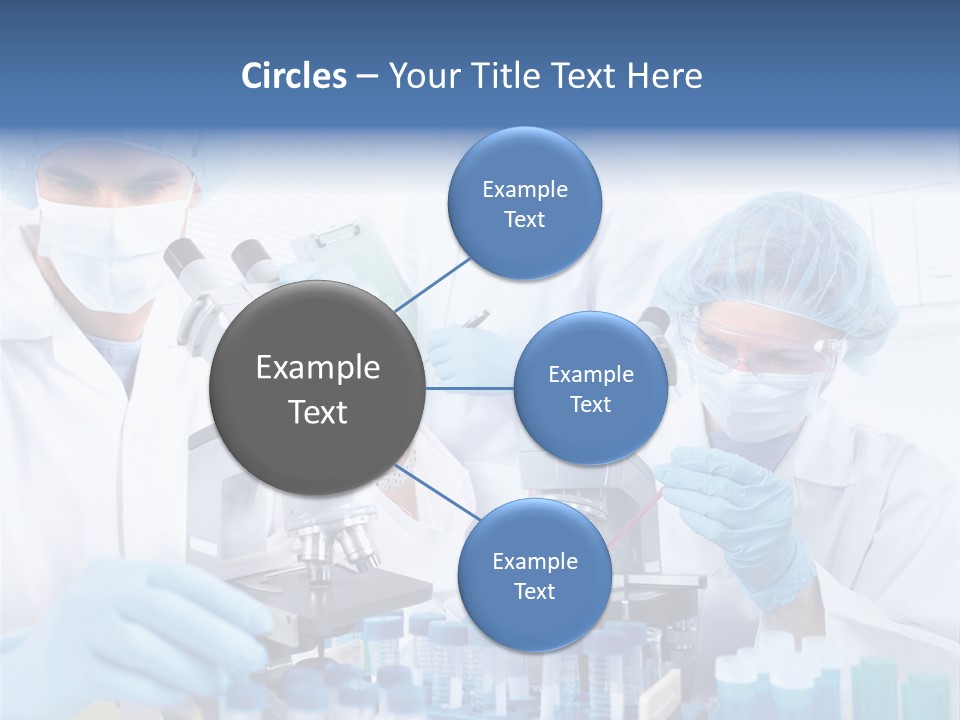 Clinic White Microscope PowerPoint Template