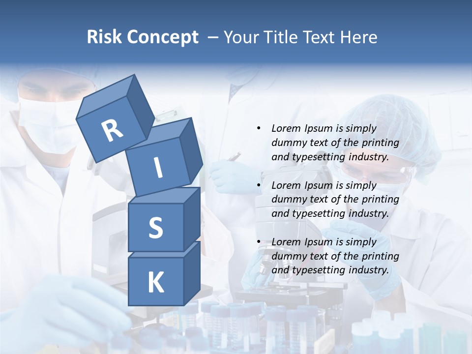 Clinic White Microscope PowerPoint Template