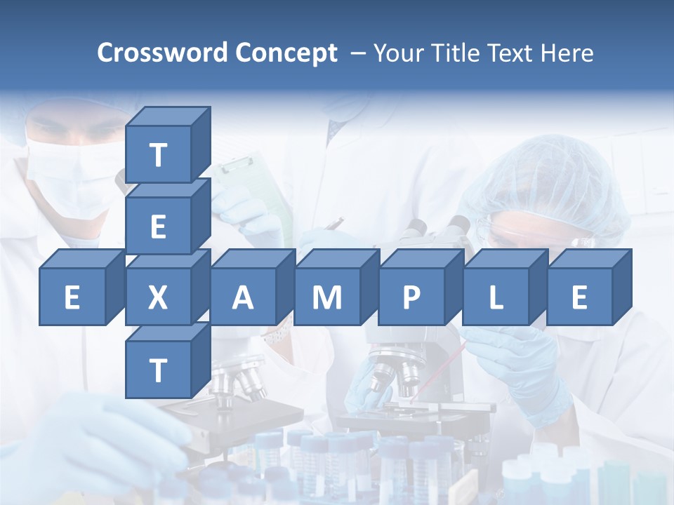 Clinic White Microscope PowerPoint Template
