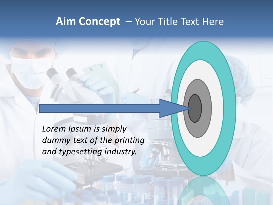 Clinic White Microscope PowerPoint Template
