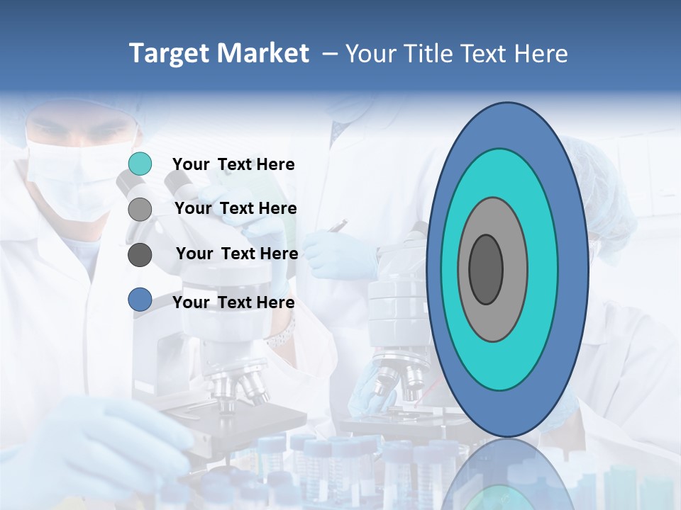 Clinic White Microscope PowerPoint Template