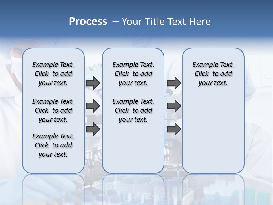 Clinic White Microscope PowerPoint Template