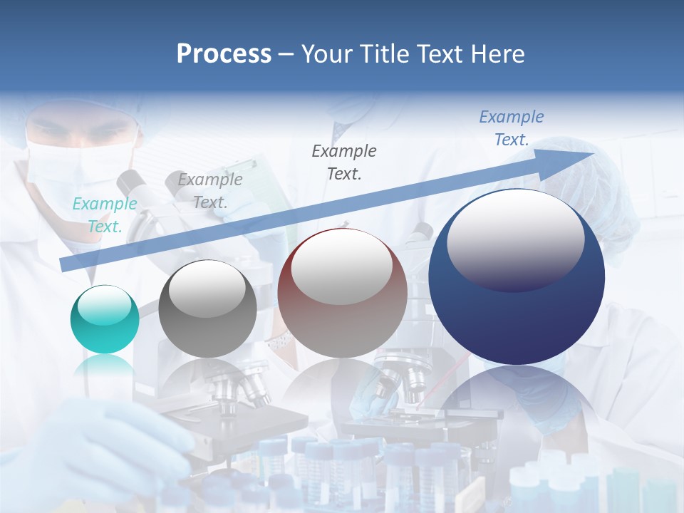 Clinic White Microscope PowerPoint Template