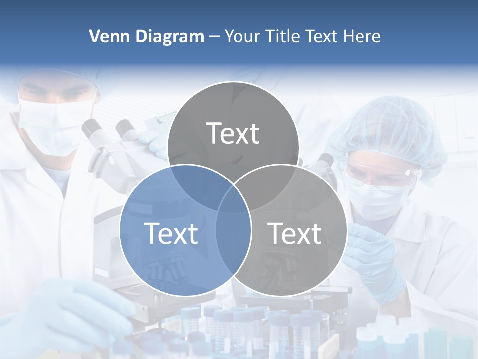 Clinic White Microscope PowerPoint Template