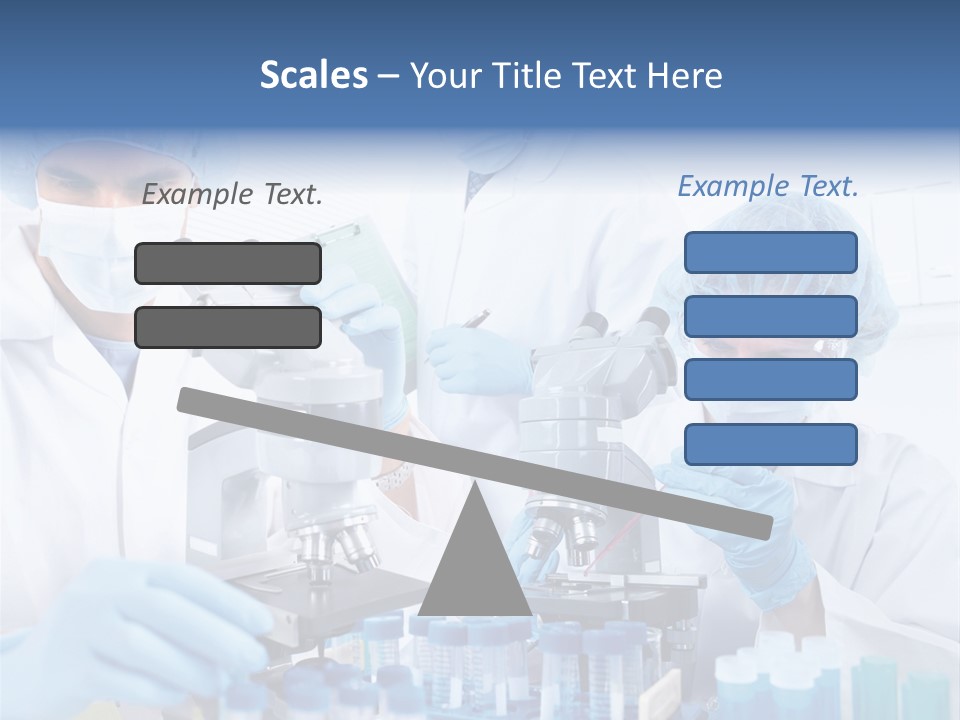 Clinic White Microscope PowerPoint Template