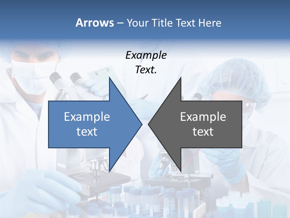 Clinic White Microscope PowerPoint Template