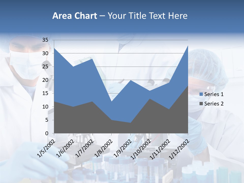 Clinic White Microscope PowerPoint Template