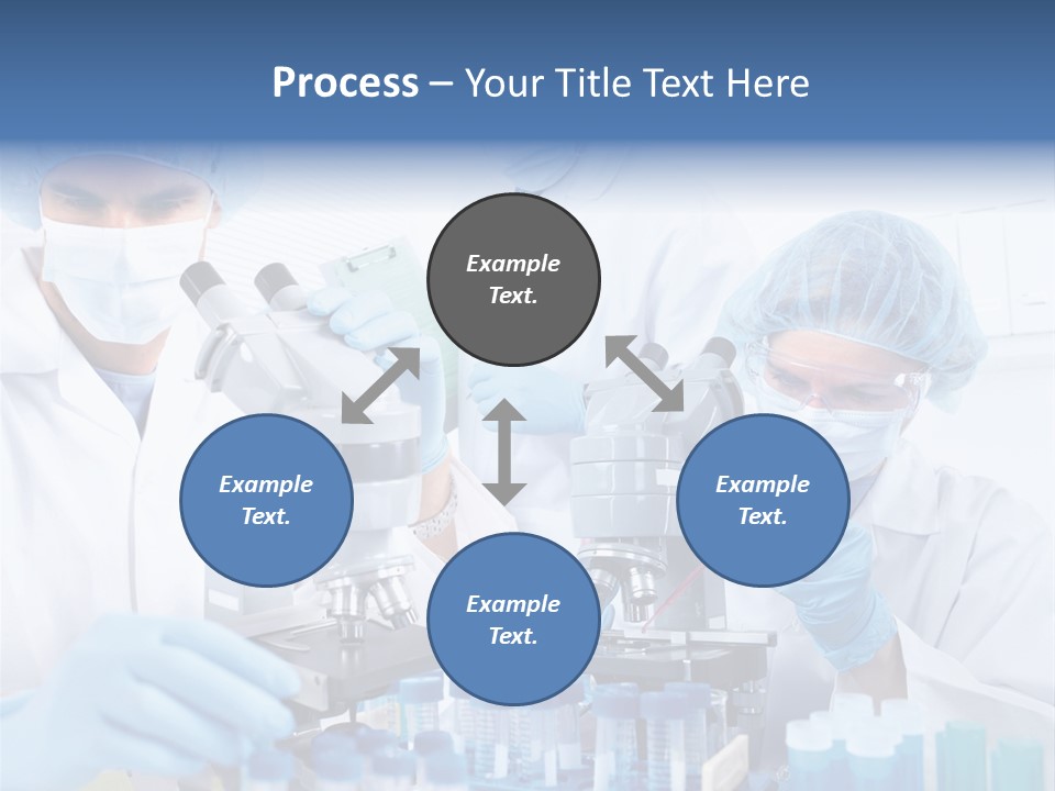 Clinic White Microscope PowerPoint Template