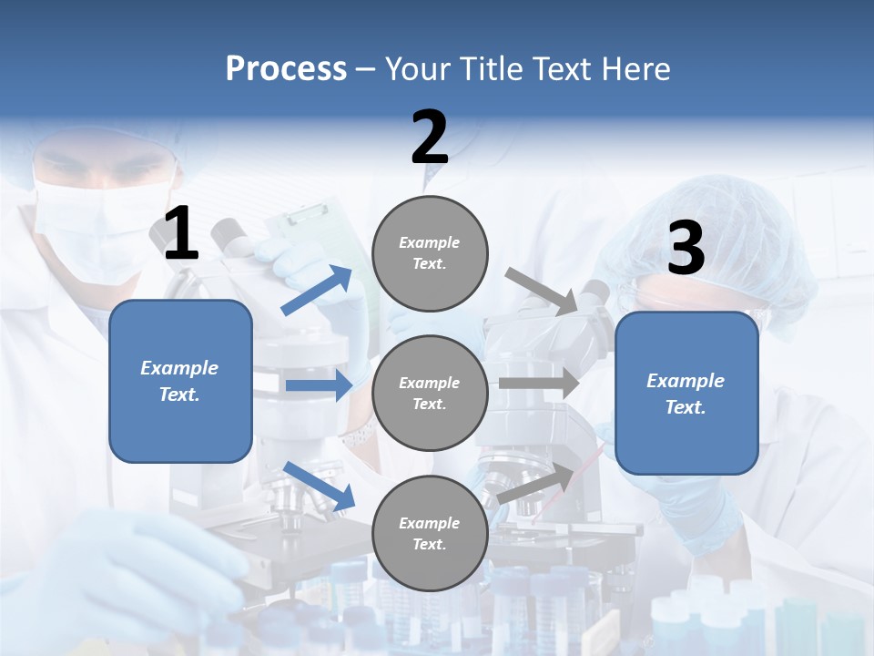 Clinic White Microscope PowerPoint Template