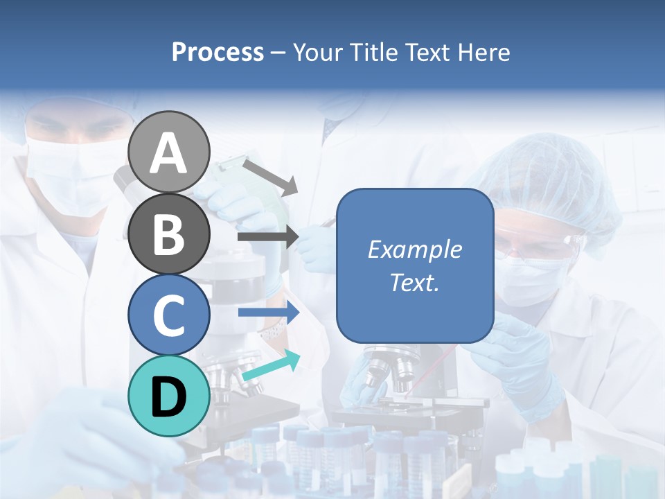 Clinic White Microscope PowerPoint Template