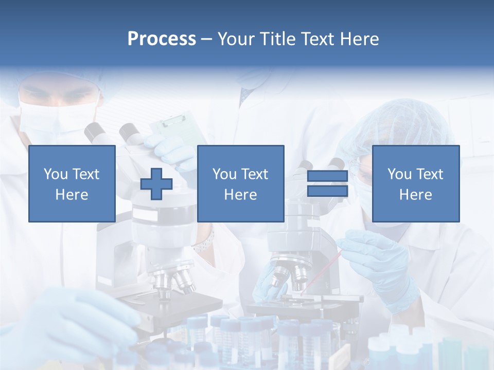 Clinic White Microscope PowerPoint Template