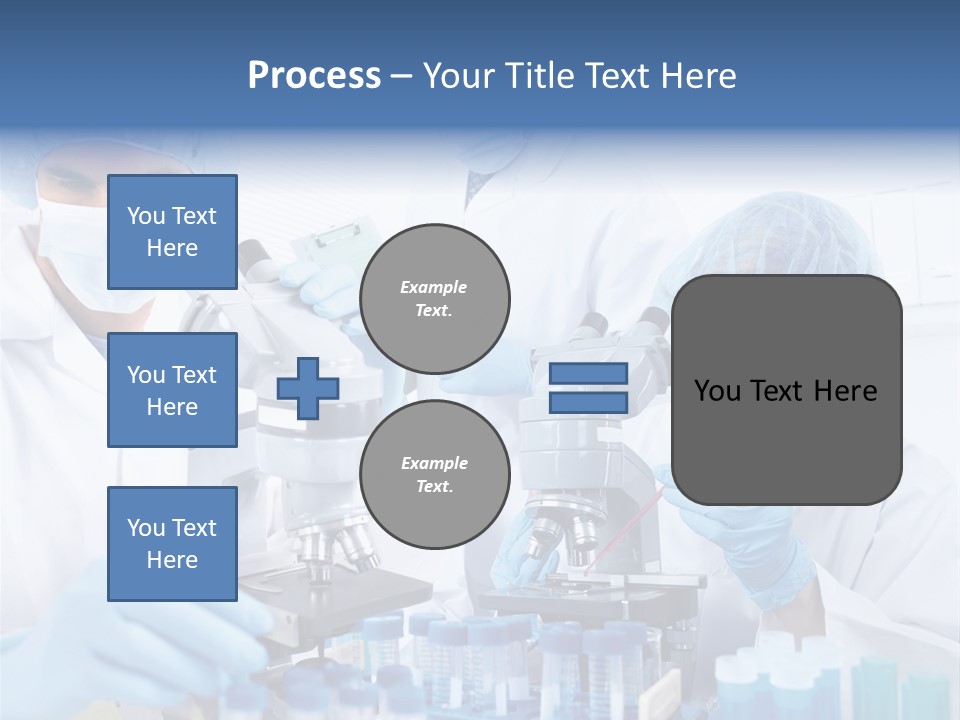 Clinic White Microscope PowerPoint Template
