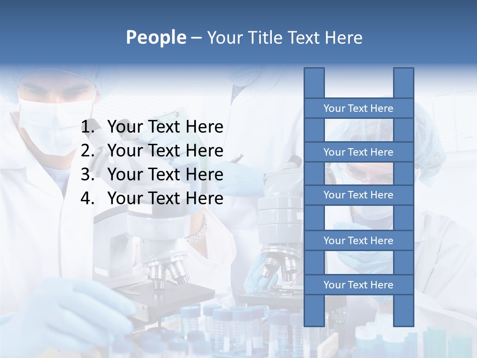 Clinic White Microscope PowerPoint Template