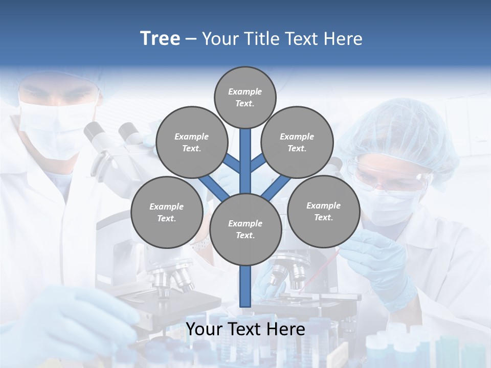 Clinic White Microscope PowerPoint Template