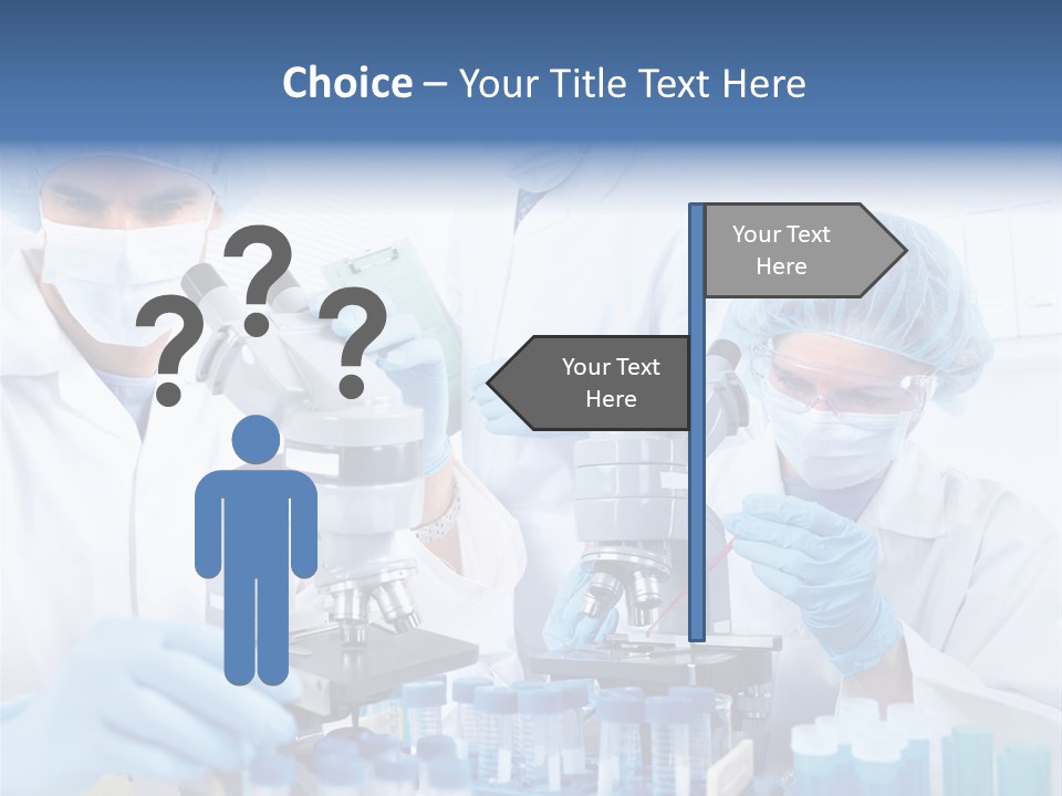 Clinic White Microscope PowerPoint Template