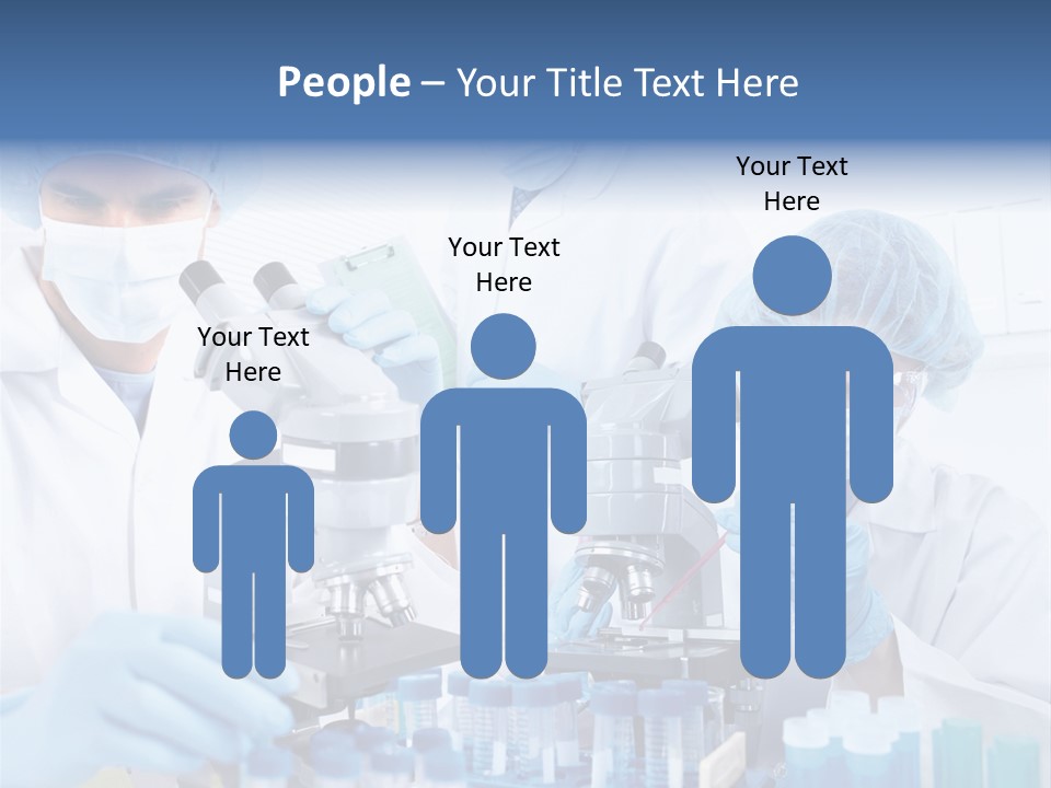 Clinic White Microscope PowerPoint Template
