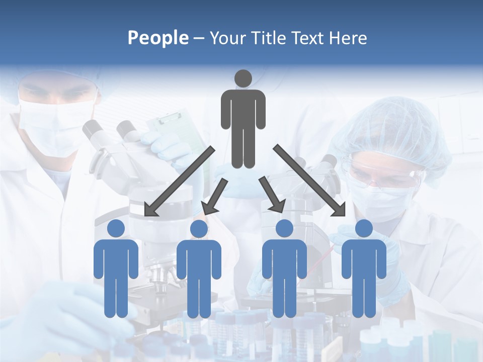 Clinic White Microscope PowerPoint Template