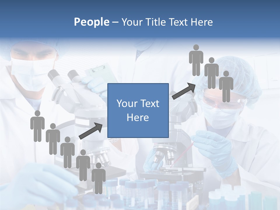 Clinic White Microscope PowerPoint Template