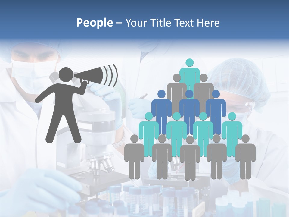 Clinic White Microscope PowerPoint Template