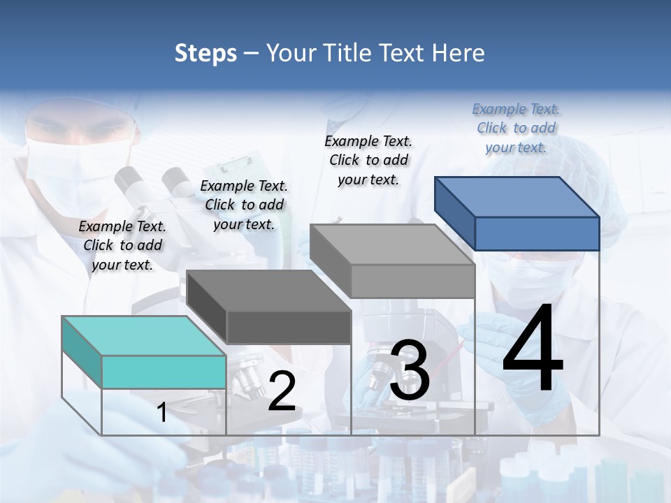 Clinic White Microscope PowerPoint Template