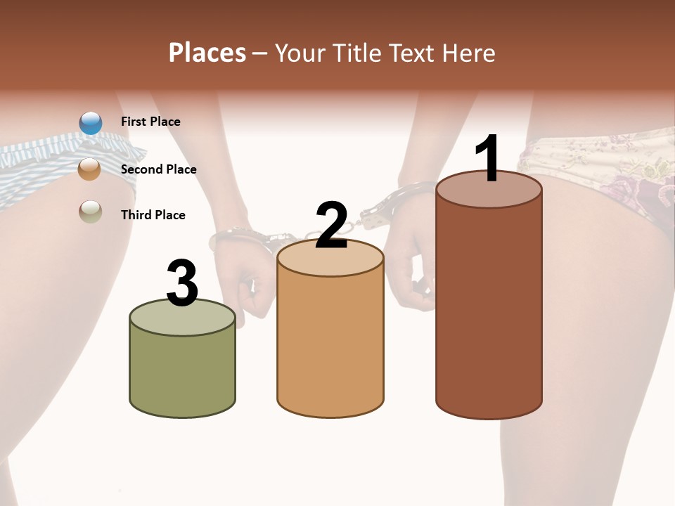 A Couple Of Women In Bikinis Holding Hands PowerPoint Template