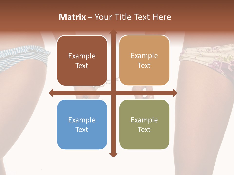 A Couple Of Women In Bikinis Holding Hands PowerPoint Template