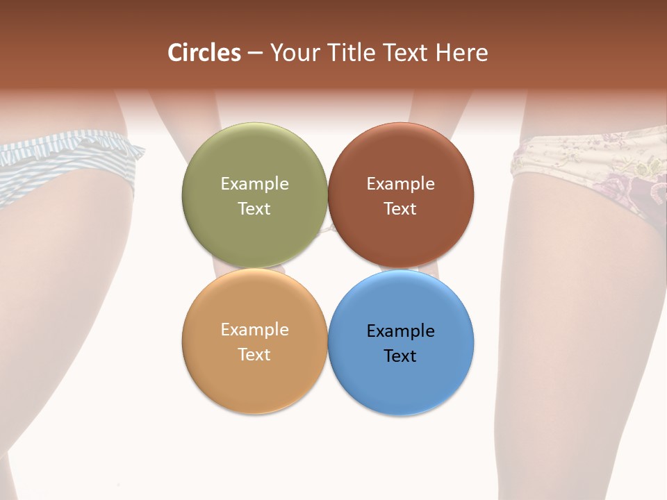 A Couple Of Women In Bikinis Holding Hands PowerPoint Template