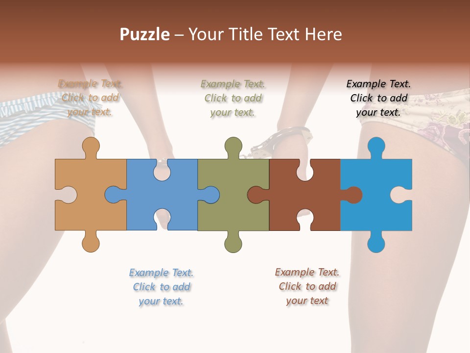 A Couple Of Women In Bikinis Holding Hands PowerPoint Template