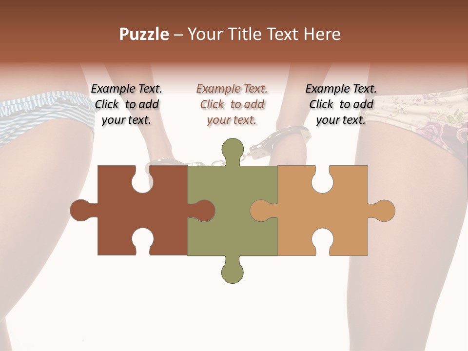 A Couple Of Women In Bikinis Holding Hands PowerPoint Template