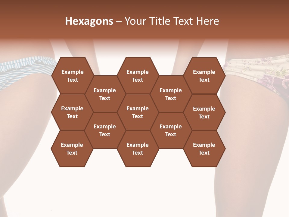 A Couple Of Women In Bikinis Holding Hands PowerPoint Template