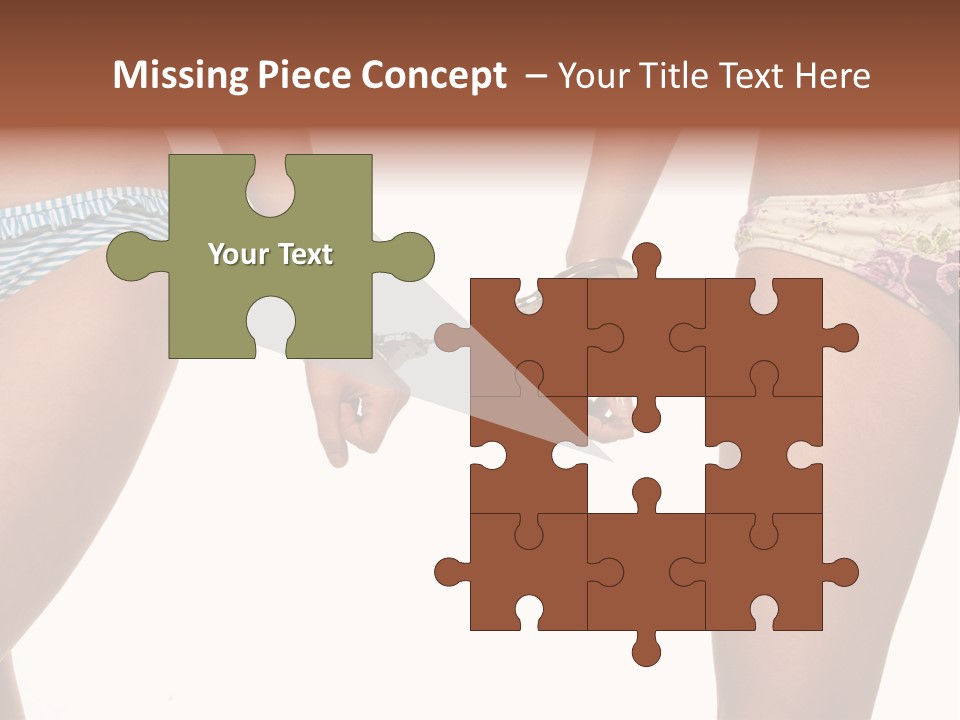 A Couple Of Women In Bikinis Holding Hands PowerPoint Template