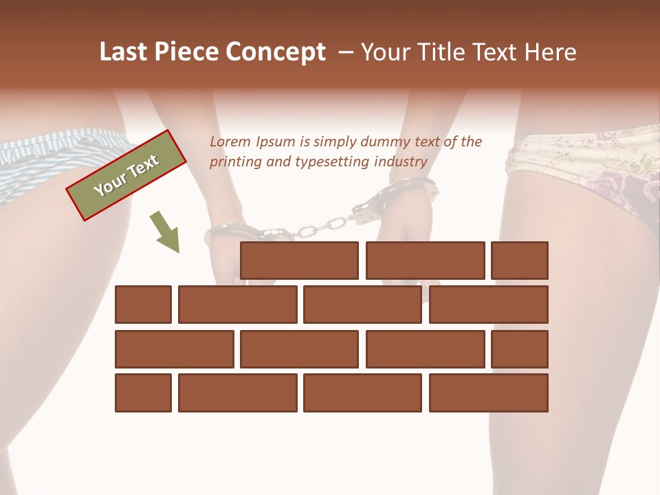 A Couple Of Women In Bikinis Holding Hands PowerPoint Template