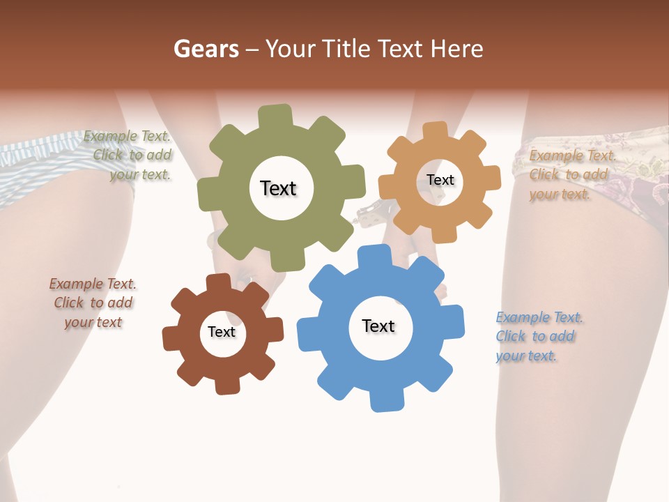 A Couple Of Women In Bikinis Holding Hands PowerPoint Template