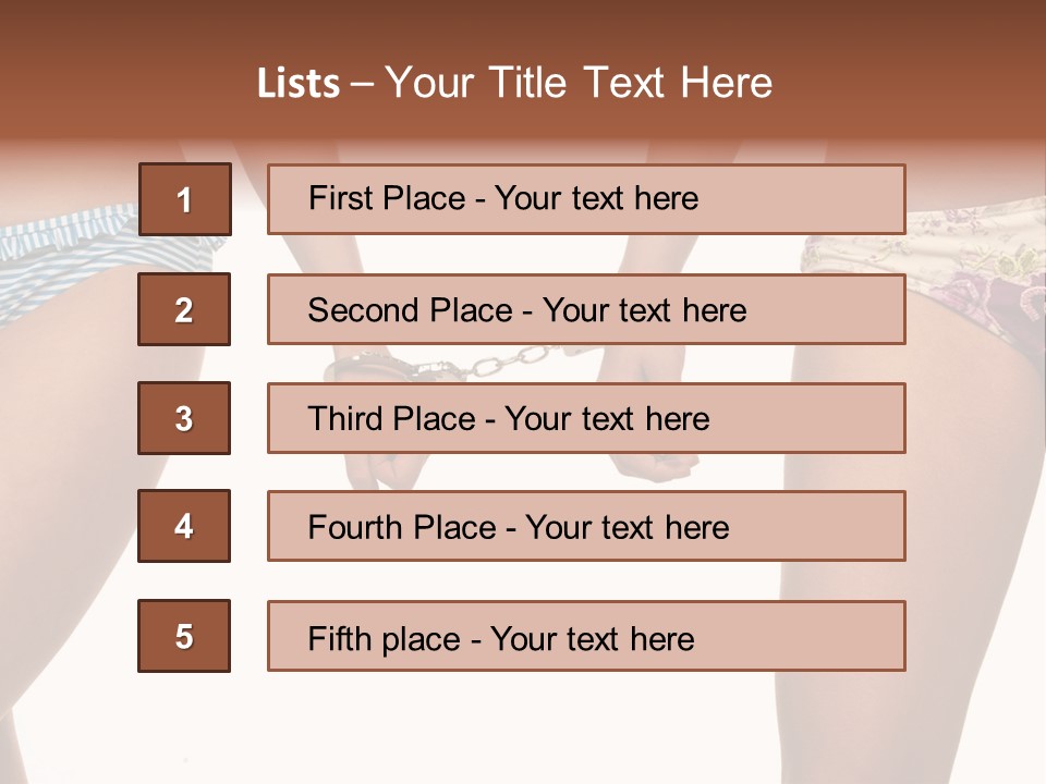 A Couple Of Women In Bikinis Holding Hands PowerPoint Template