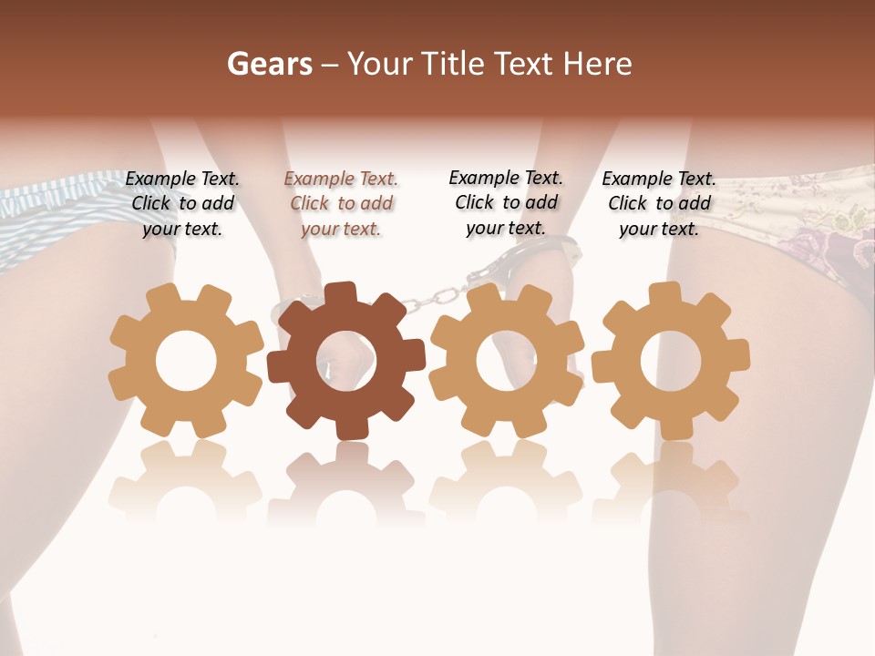 A Couple Of Women In Bikinis Holding Hands PowerPoint Template