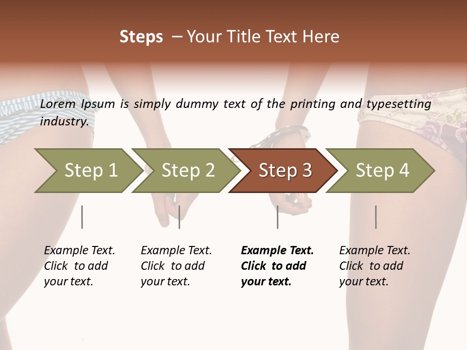 A Couple Of Women In Bikinis Holding Hands PowerPoint Template