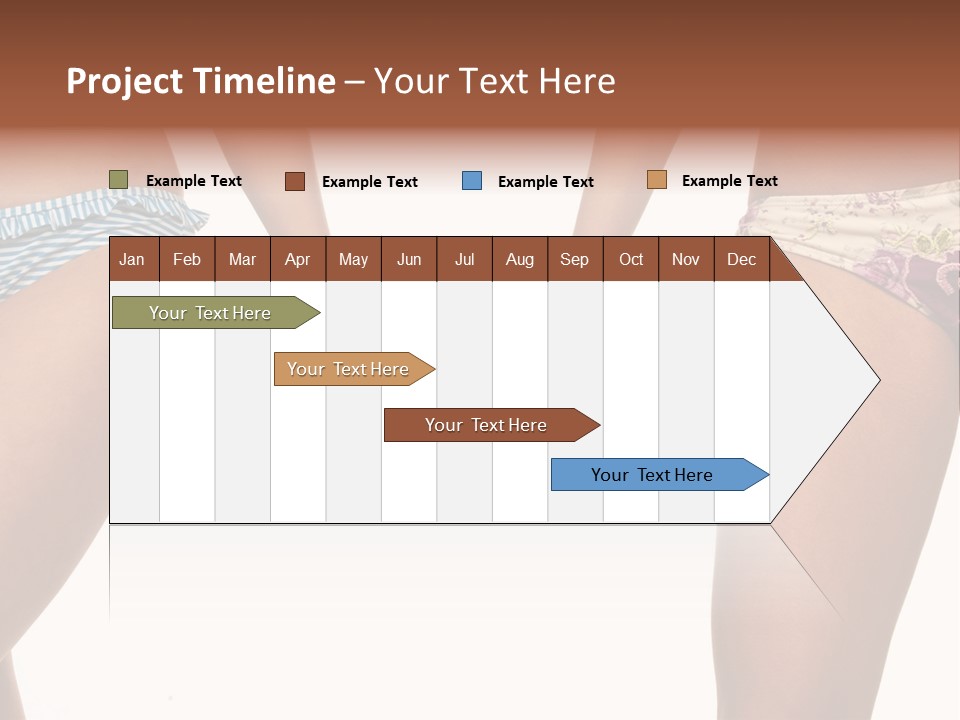 A Couple Of Women In Bikinis Holding Hands PowerPoint Template