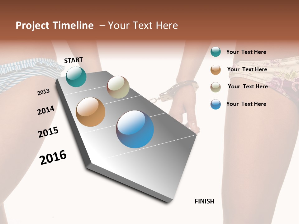 A Couple Of Women In Bikinis Holding Hands PowerPoint Template