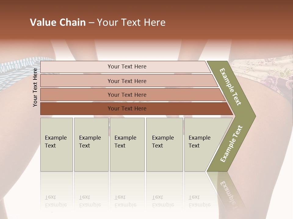 A Couple Of Women In Bikinis Holding Hands PowerPoint Template