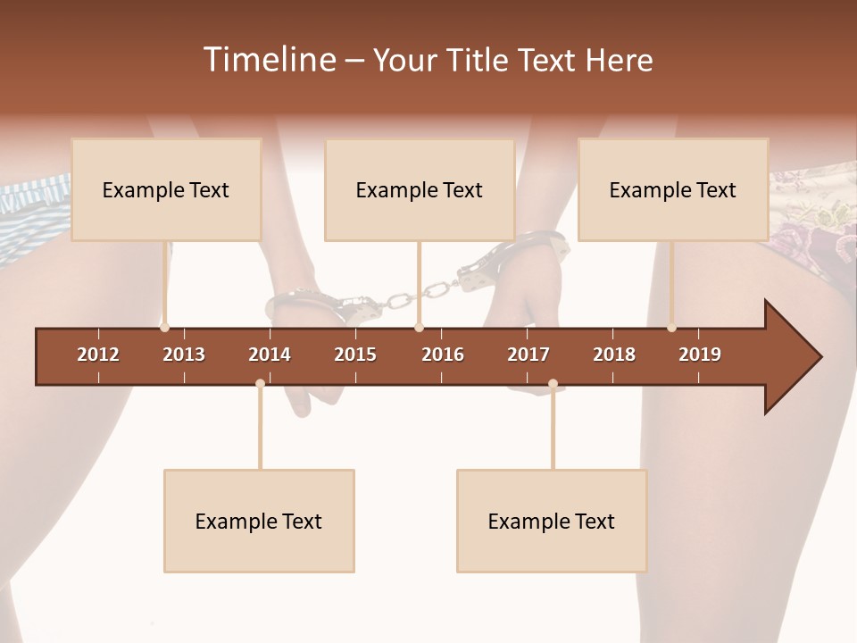 A Couple Of Women In Bikinis Holding Hands PowerPoint Template